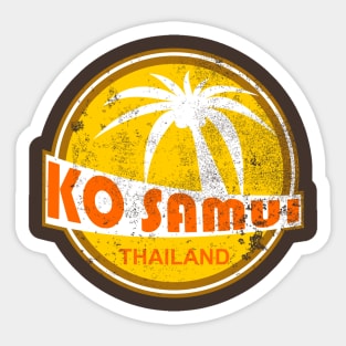 Retro Vintage Travel - Ko Samui Thailand Distressed Sticker